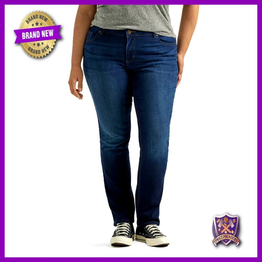 Plus Size Straight Leg Jeans Mid Rise Regular Fit Denim Pants
